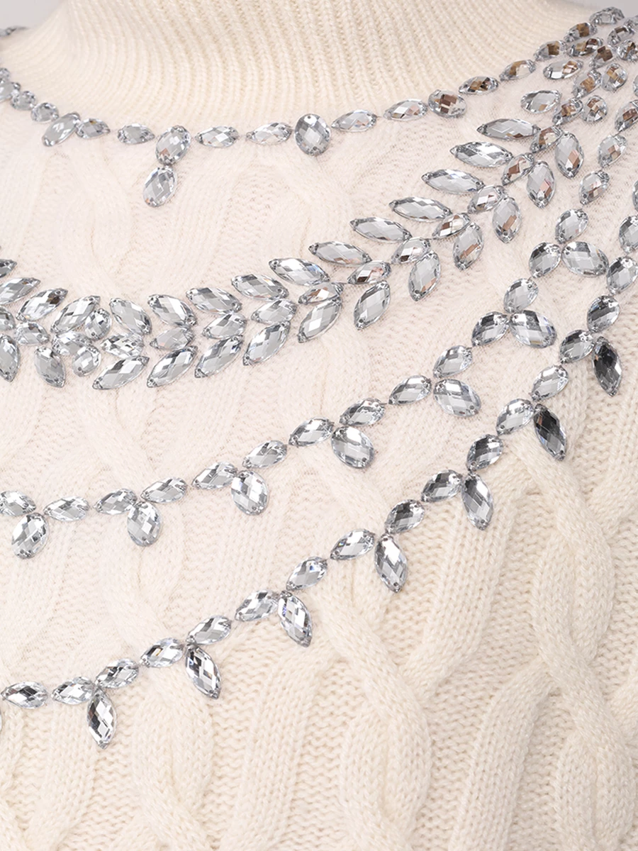 Свитер кашемировый YANINA 0-2756B Белый  Фото 5