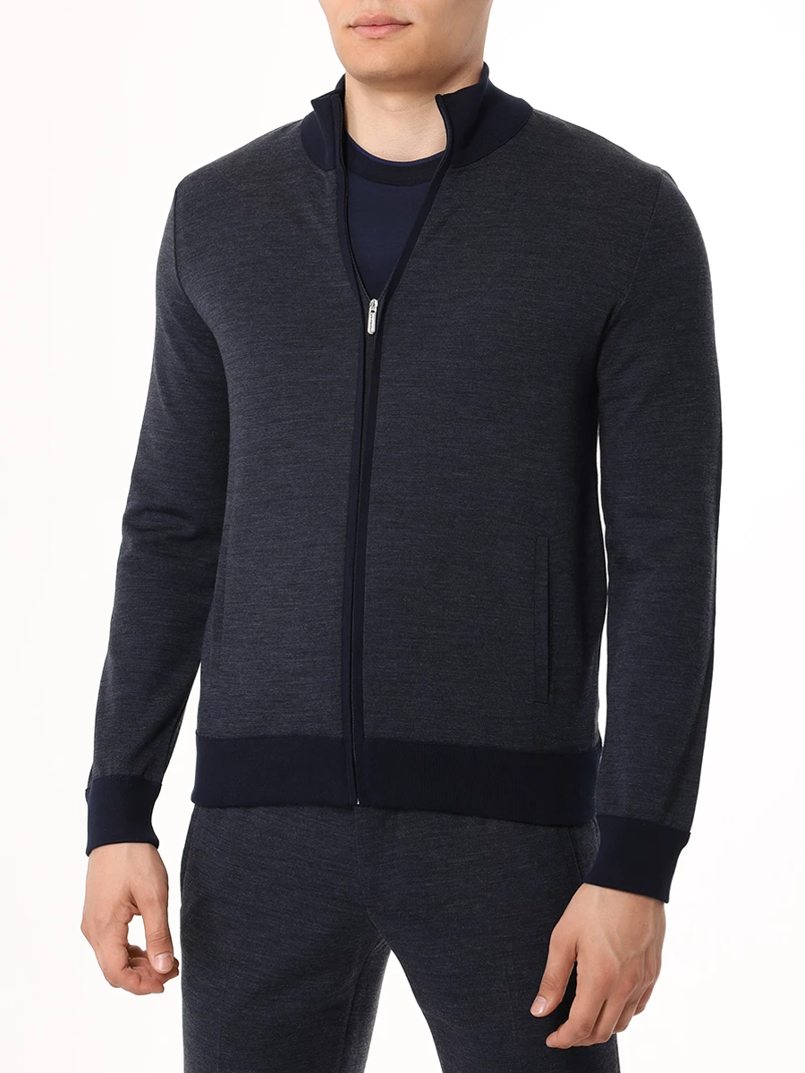 Костюм шерстяной BERTOLO LUXURY MENSWEAR 902298/000304/001141/1200 Синий  Фото 4