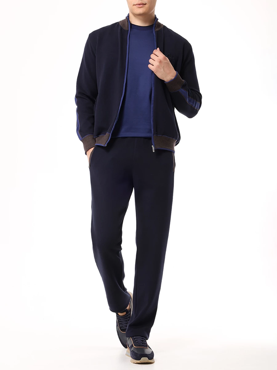 Костюм хлопковый BERTOLO LUXURY MENSWEAR 902087/902088/001965/0397 Темно Синий  Фото 2
