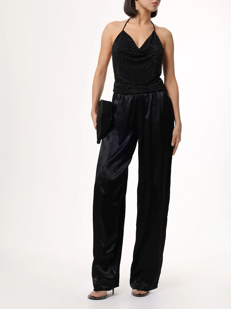 Брюки из вискозы ALEXANDER WANG 1WC3244740 001 Черный  Фото 2