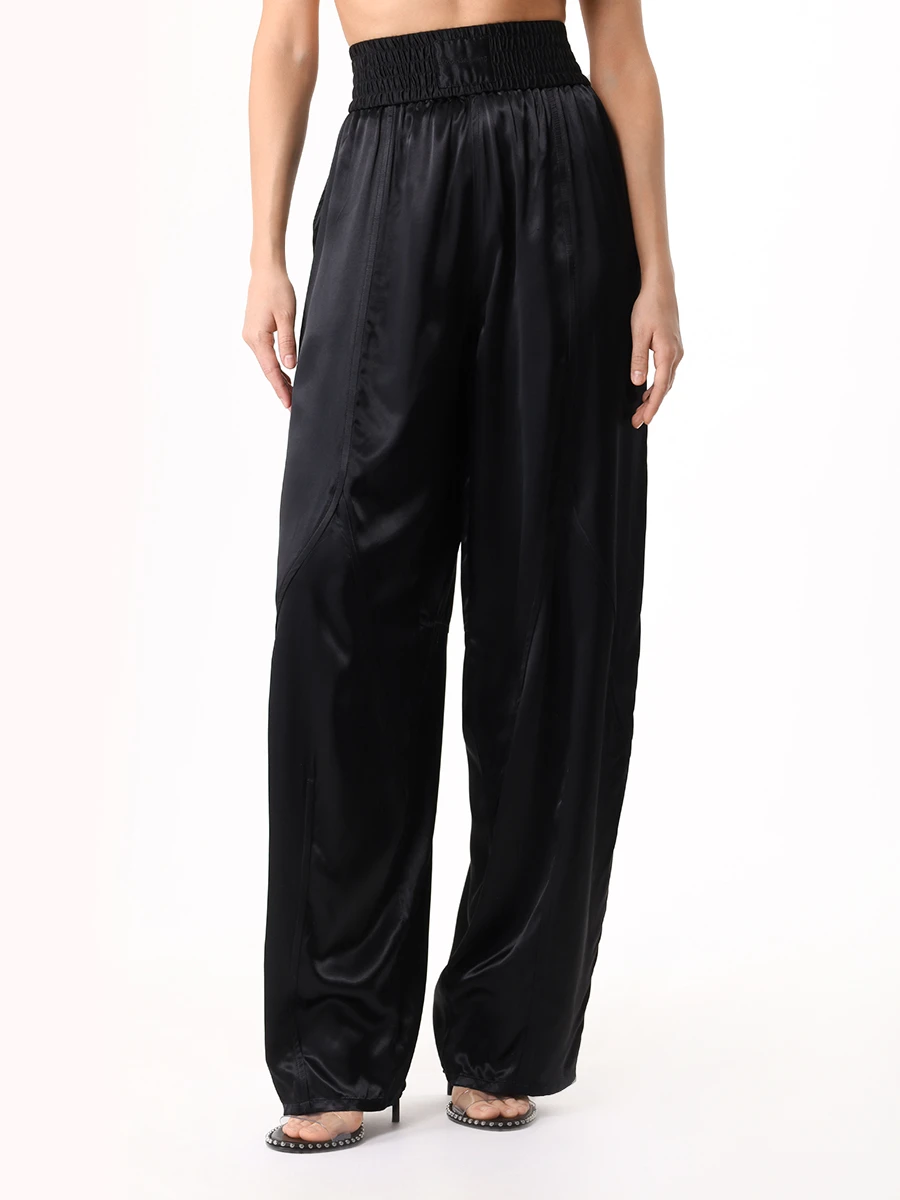 Брюки из вискозы ALEXANDER WANG 1WC3244740 001 Черный  Фото 4