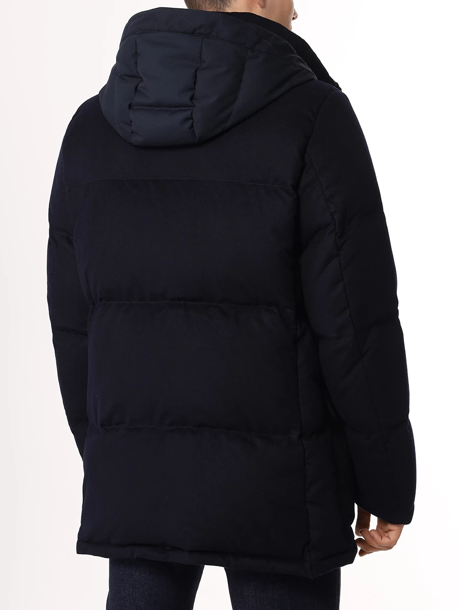 Пуховик стеганый KITON UW1912V0455F02000 Синий  Фото 3