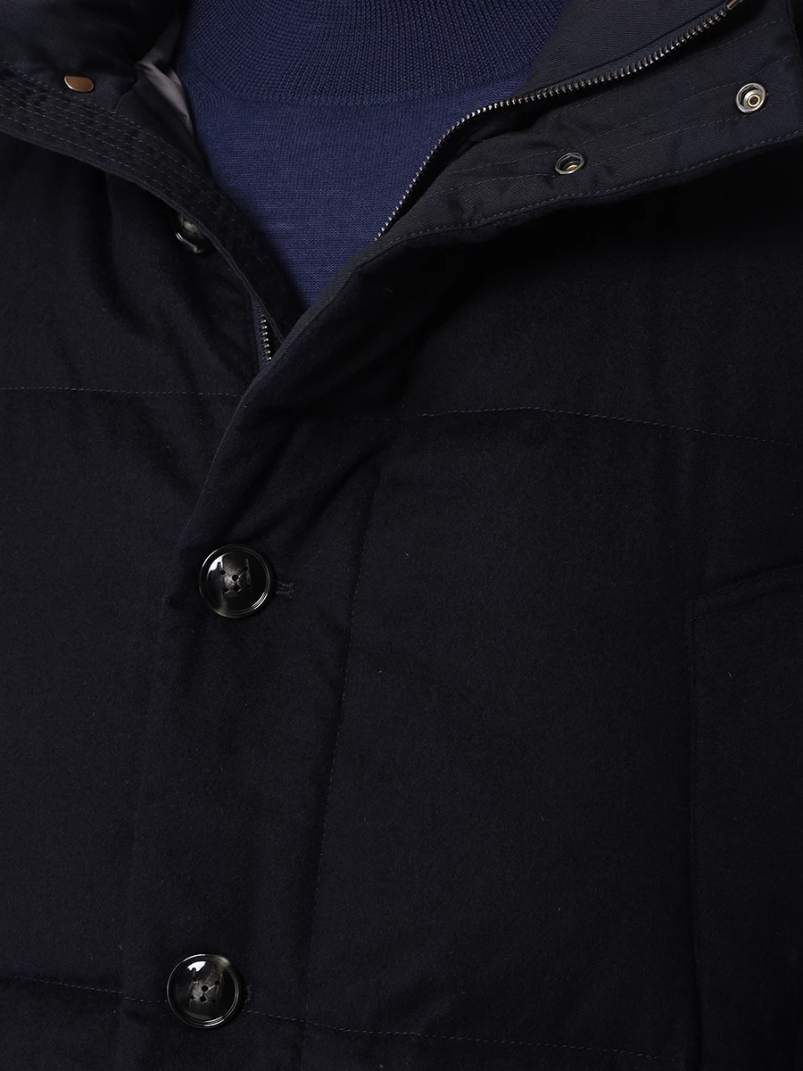 Пуховик стеганый KITON UW1912V0455F02000 Синий  Фото 5