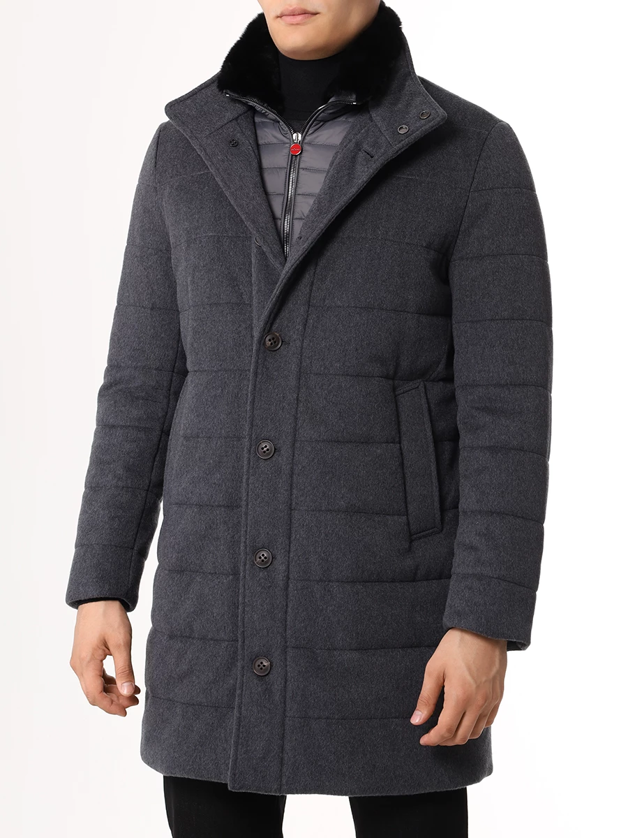Куртка стеганая KITON UW1541V0479F03001 Серый  Фото 4