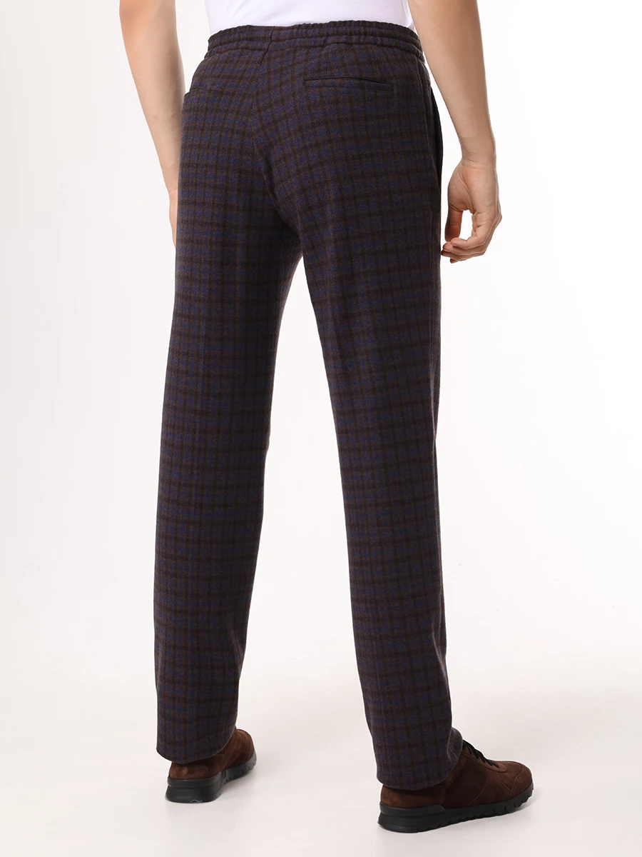 Брюки шерстяные KITON UPNK0133E05001 Клетка  Фото 3