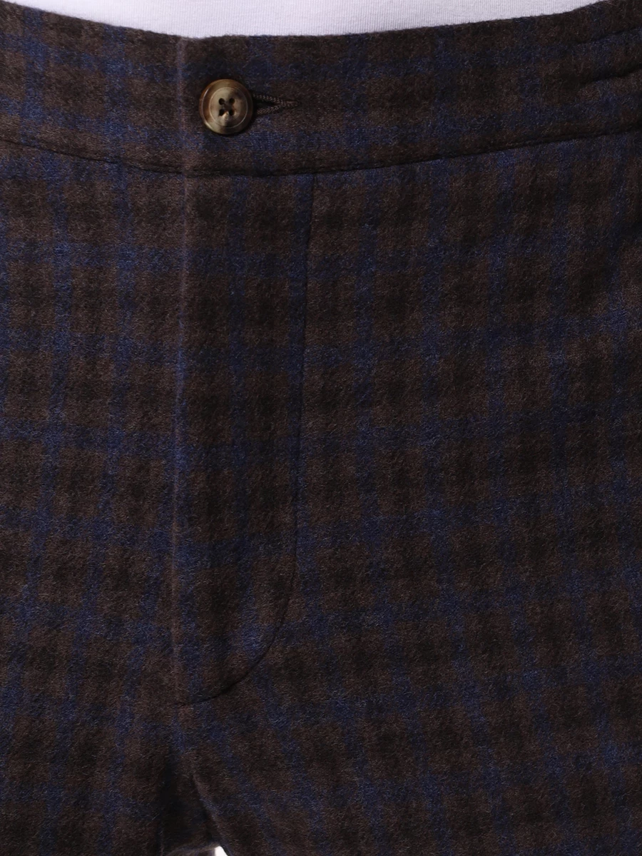 Брюки шерстяные KITON UPNK0133E05001 Клетка  Фото 5