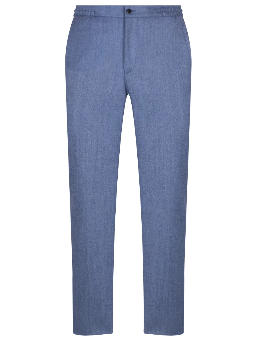 Брюки шерстяные KITON UPNK0122E12001 Синий 