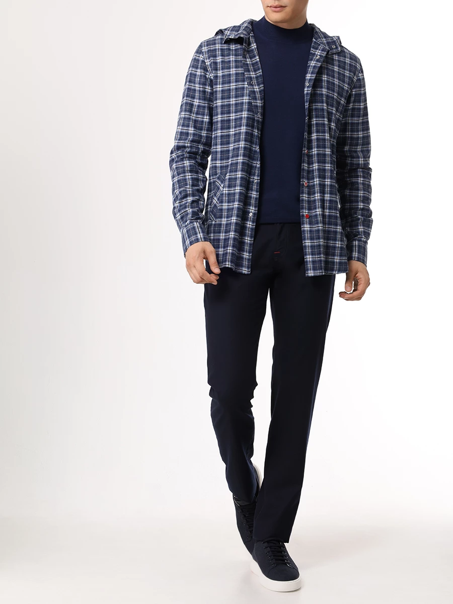 Джинсы Regular Fit из шерсти KITON UPNJSK0149F05000 Синий  Фото 2