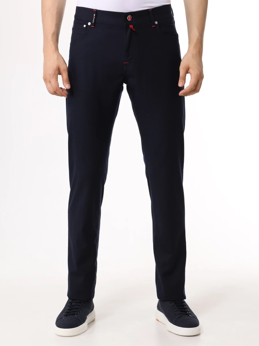 Джинсы Regular Fit из шерсти KITON UPNJSK0149F05000 Синий  Фото 4
