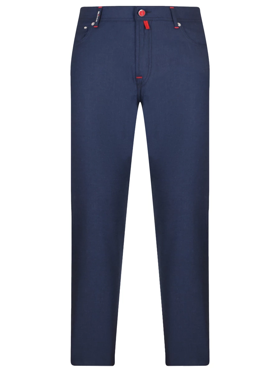 Джинсы Regular Fit из шерсти KITON UPNJSK0149F04000 Синий 