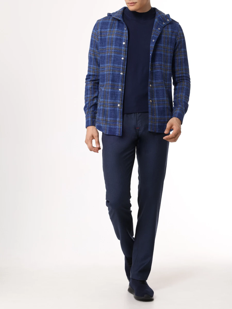 Джинсы Regular Fit из шерсти KITON UPNJSK0149F04000 Синий  Фото 2