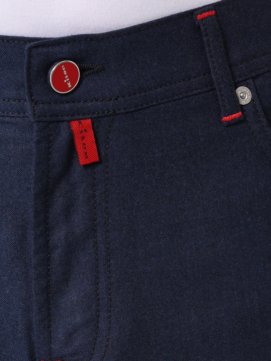 Джинсы Regular Fit из шерсти KITON UPNJSK0149F04000 Синий  Фото 5