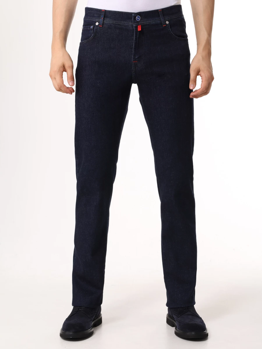 Джинсы Regular Fit хлопковые KITON UPNJSK0144F02000 Синий  Фото 4