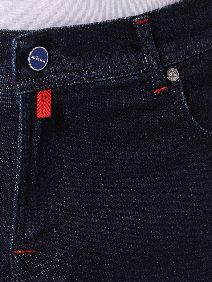 Джинсы Regular Fit хлопковые KITON UPNJSK0144F02000 Синий  Фото 5