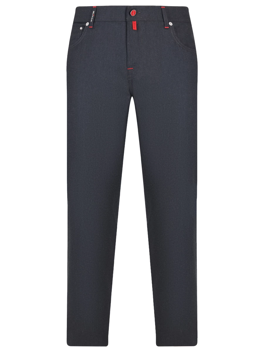 Джинсы Regular Fit из шерсти KITON UPNJSK0149F06000 Темно- Серый 