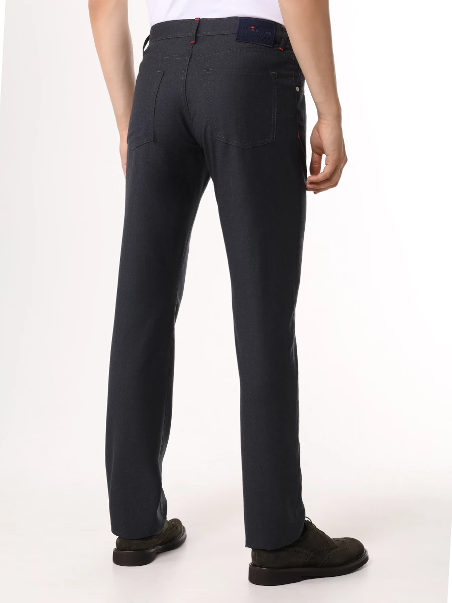 Джинсы Regular Fit из шерсти KITON UPNJSK0149F06000 Темно- Серый  Фото 3