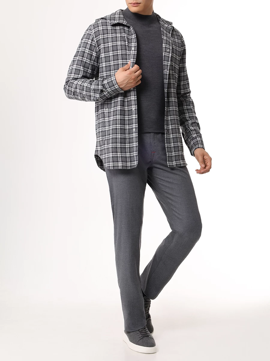 Джинсы Regular Fit из шерсти KITON UPNJSK0149F01000 Серый  Фото 2