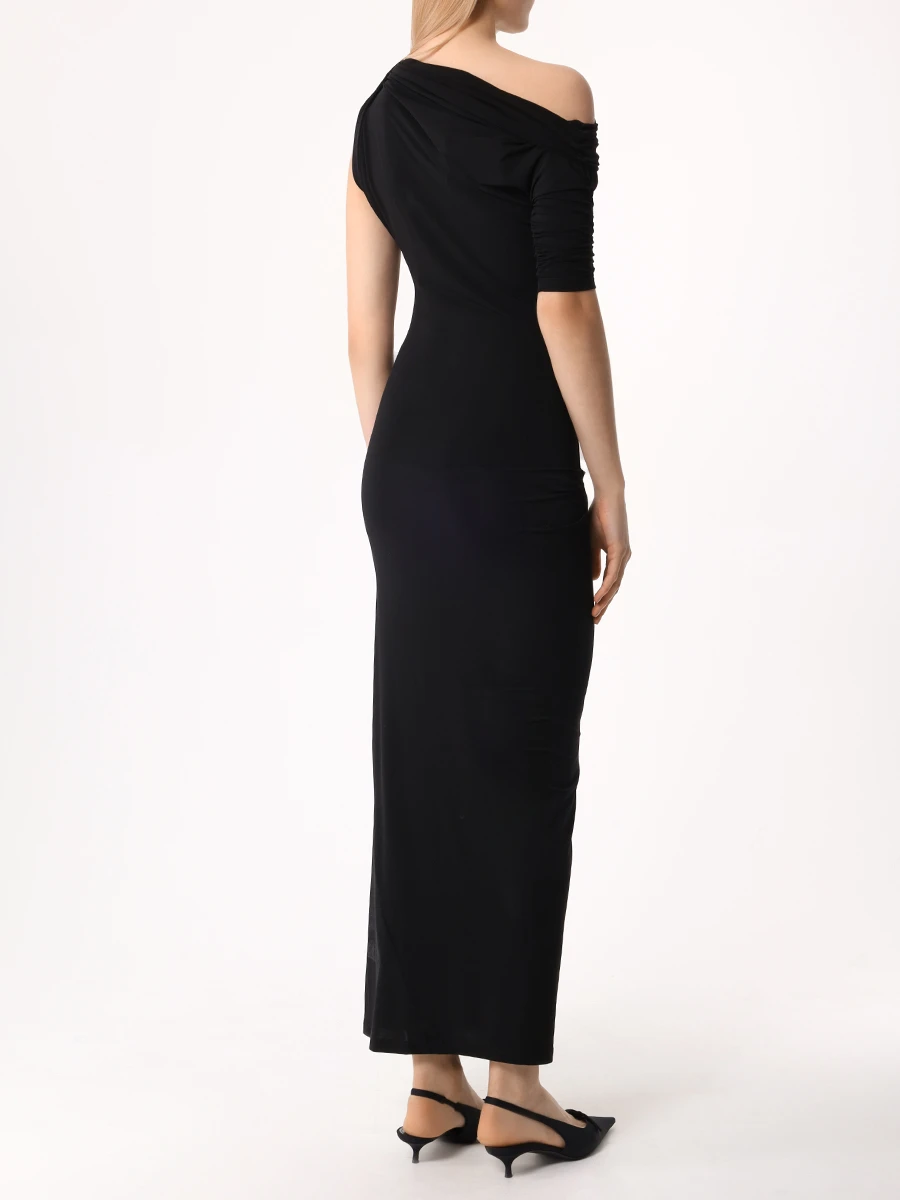 Платье из вискозы JACQUEMUS 241DR1442381 990 Черный  Фото 3