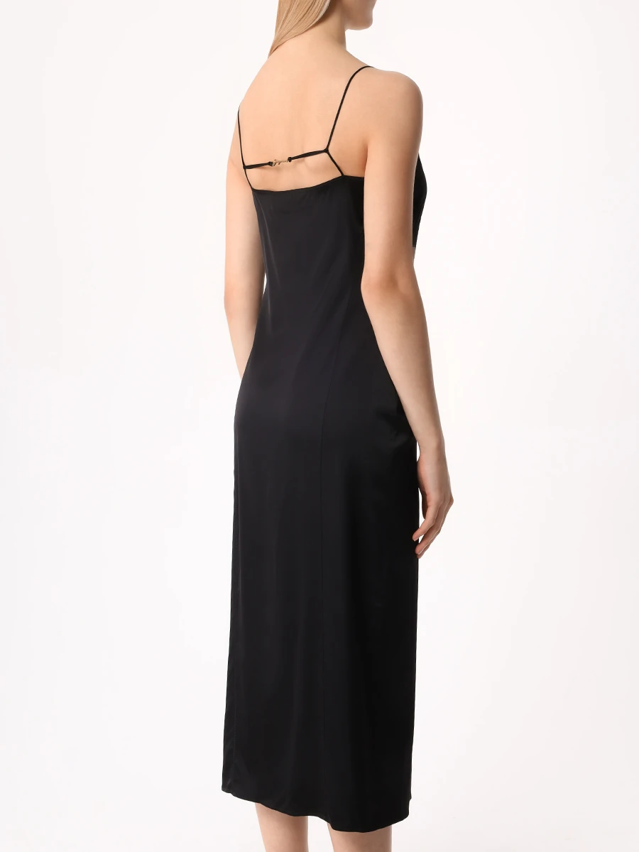 Платье-комбинация из вискозы JACQUEMUS 241DR1001000 990 Черный  Фото 3
