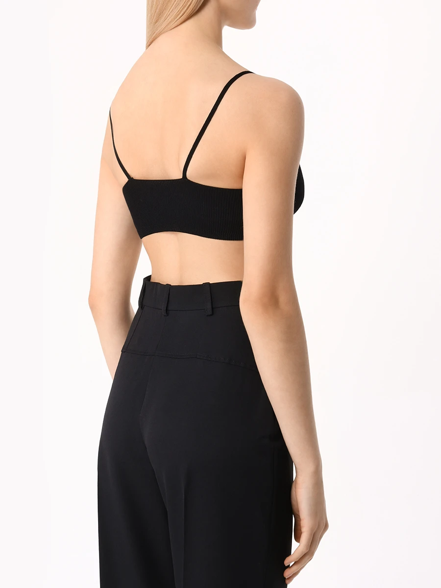 Топ из вискозы JACQUEMUS 231KN5022060 990 Черный  Фото 3