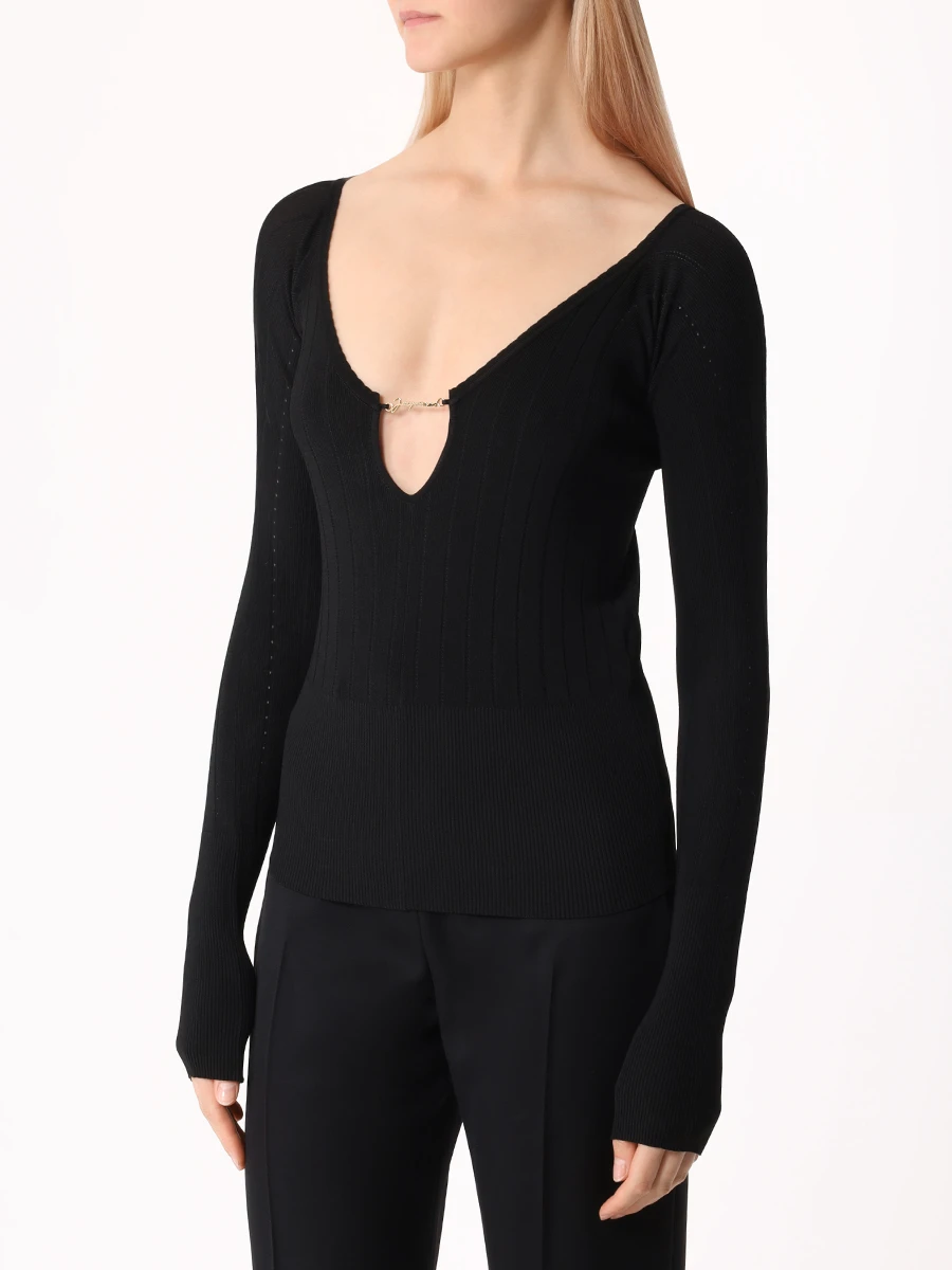 

Топ из вискозы, Черный, 241KN3572358 990