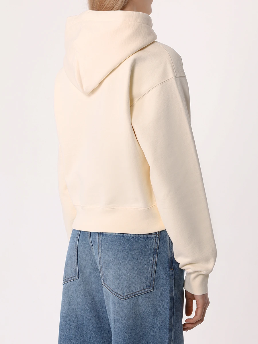 Худи хлопковое JACQUEMUS 241JS1622341 130 Кремовый  Фото 3