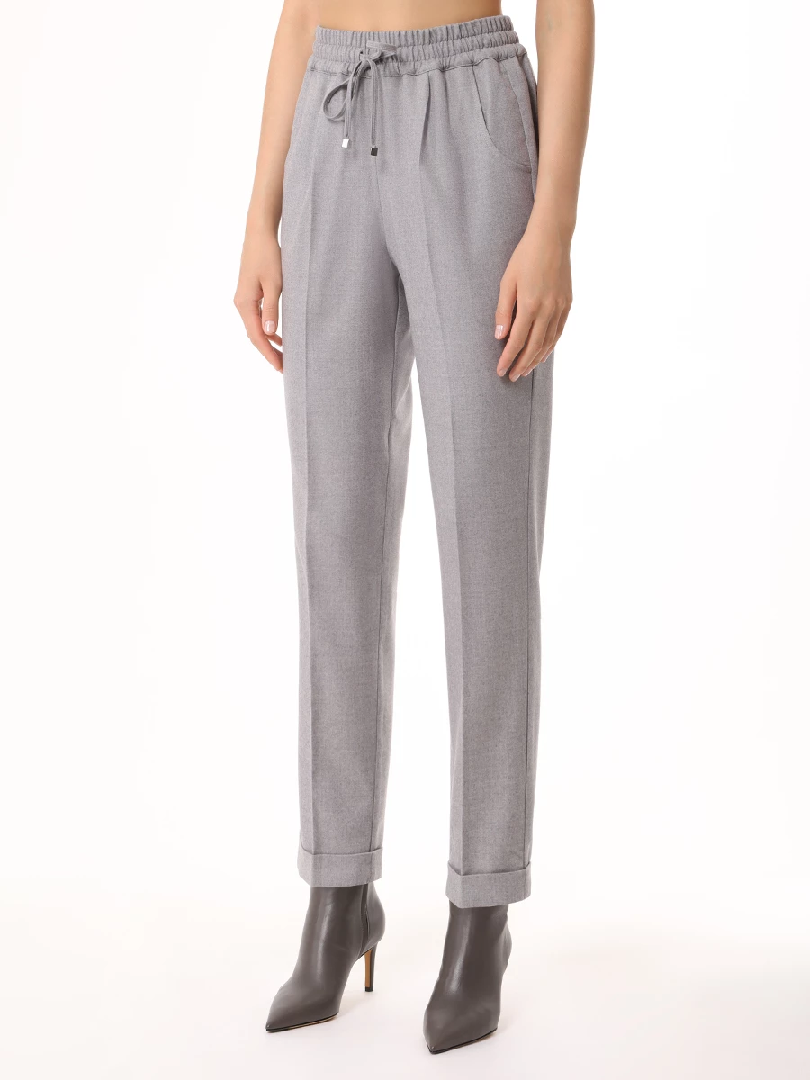 Брюки шерстяные KITON D37102K0505E01000 Серый  Фото 4