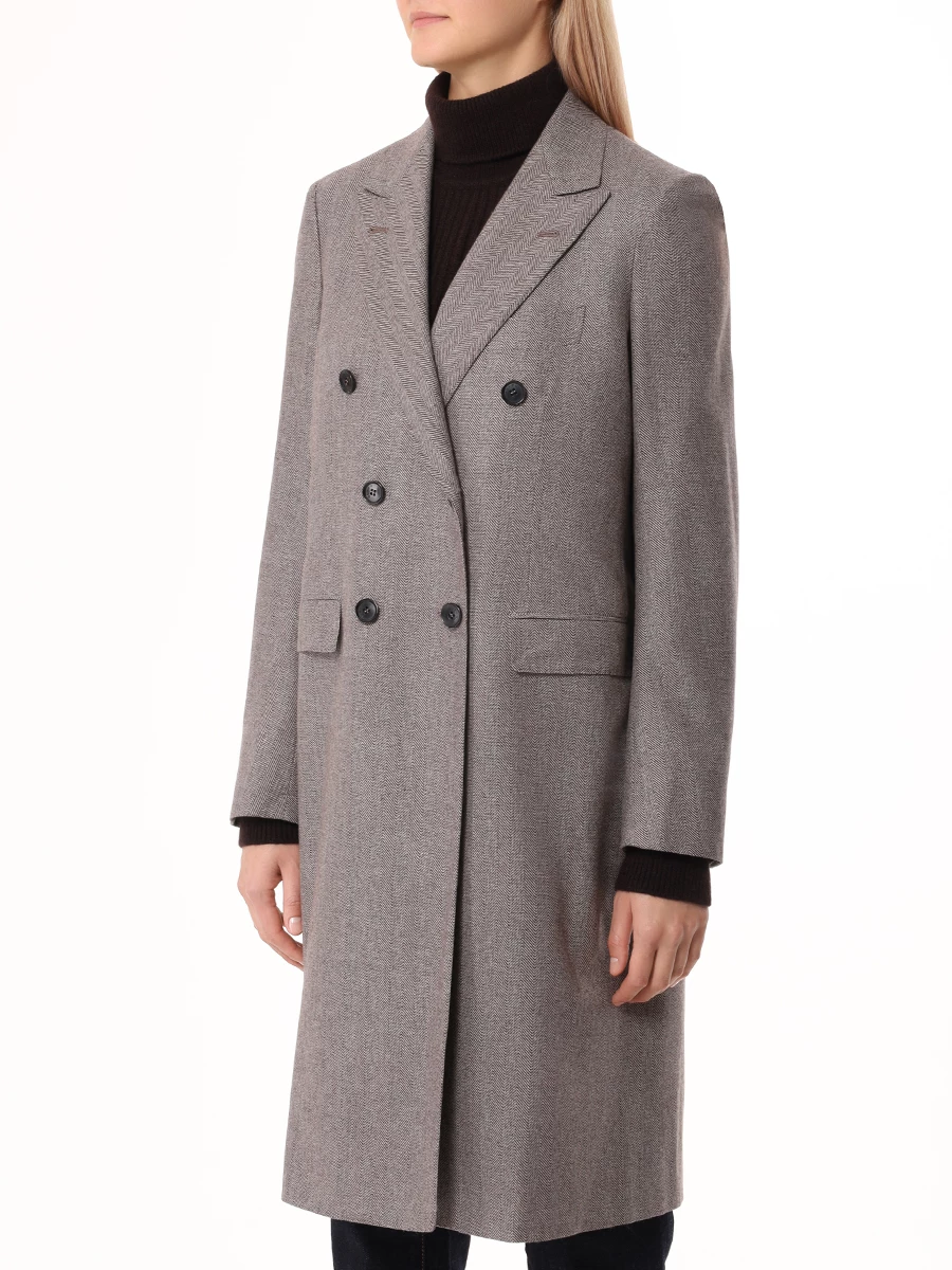 Пальто шерстяное KITON D58608K0104E10004 Бежевый  Фото 4