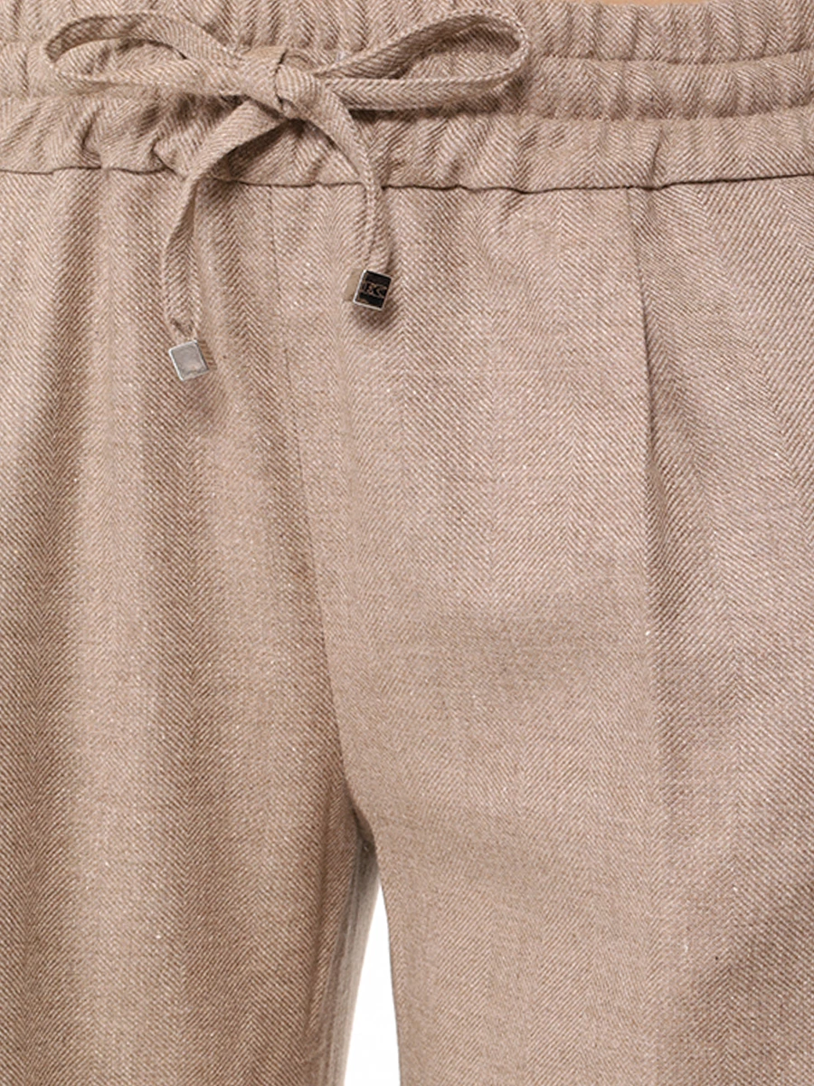 Брюки шерстяные KITON D56106K0555E02000 Бежевый  Фото 5