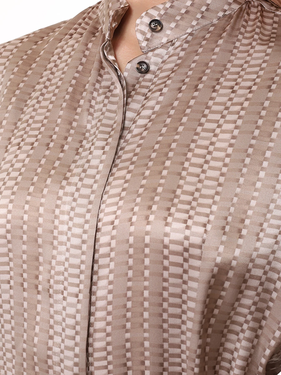 Платье шелковое KITON D52302K0562E01006 Бежевый  Фото 5