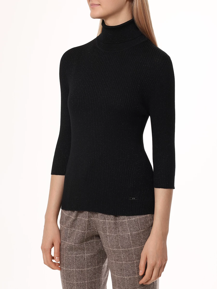 Водолазка из шерсти и вискозы KITON D5872301009 Черный  Фото 4