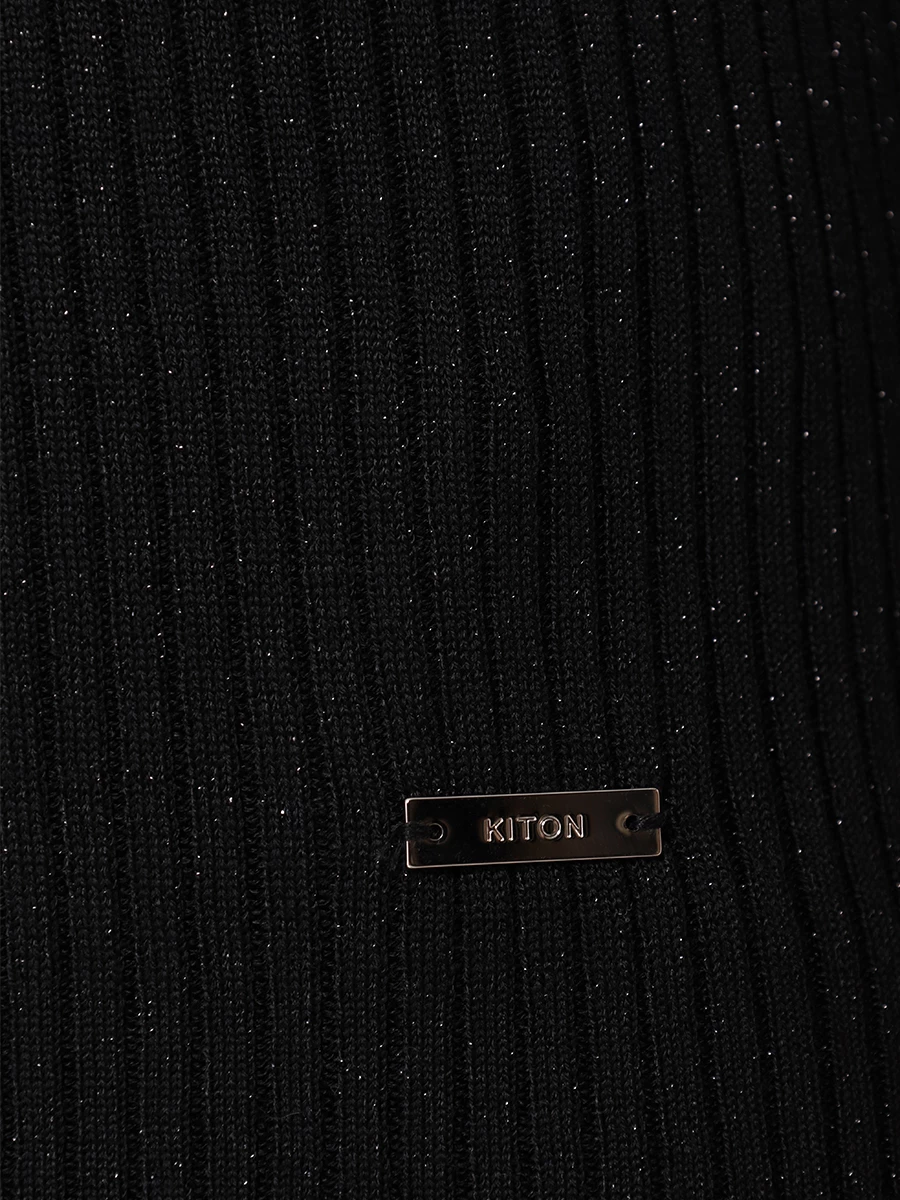 Водолазка из шерсти и вискозы KITON D5872301009 Черный  Фото 6