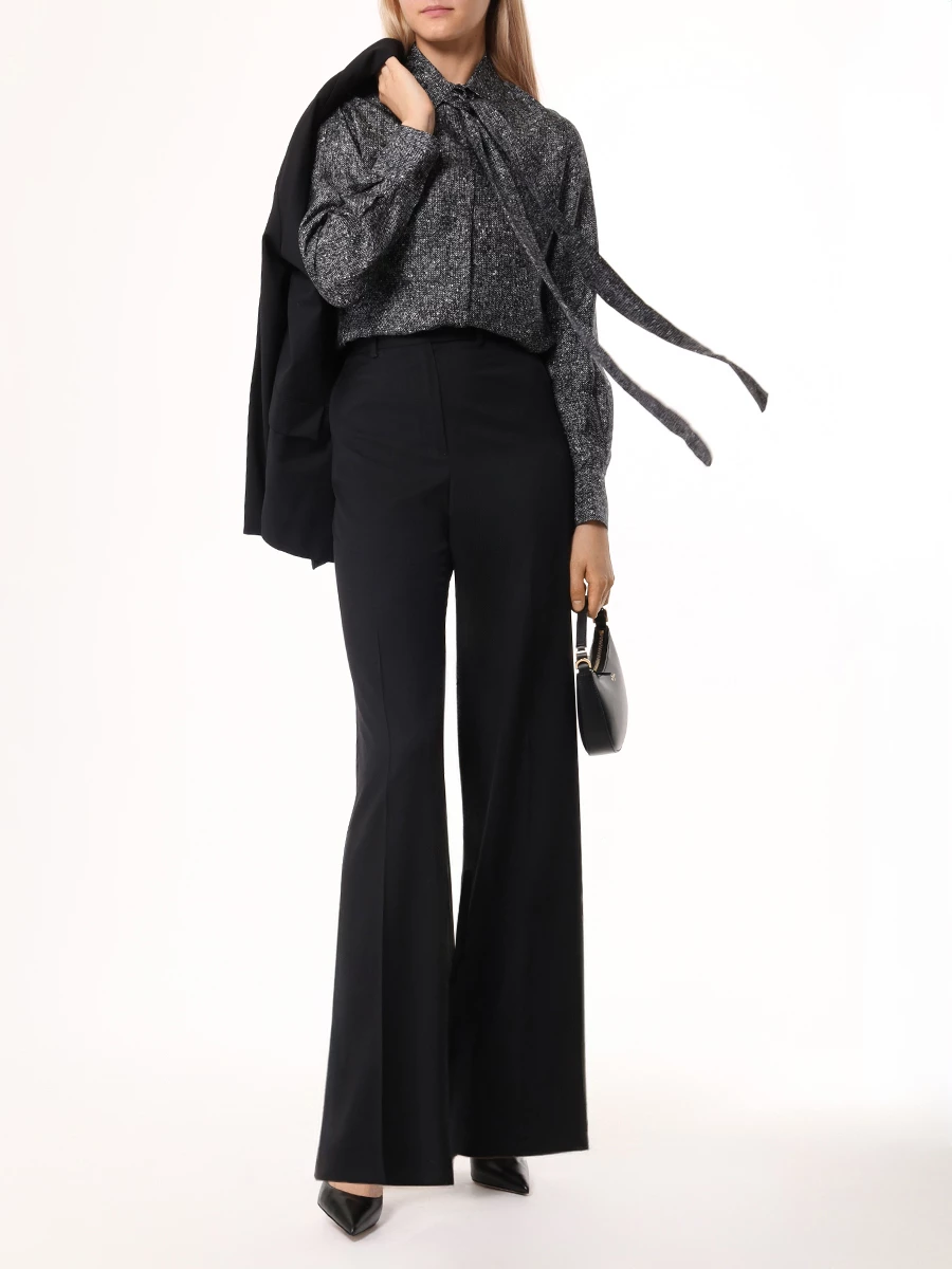 Брюки шерстяные KITON D48109K010240500X Черный  Фото 2