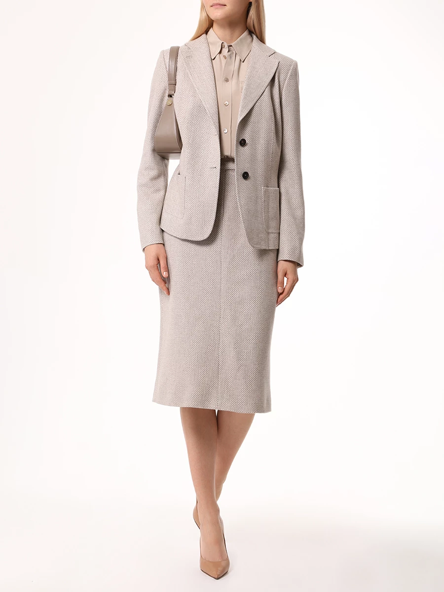 

Пиджак кашемировый, Бежевый, D56516K0517E01001