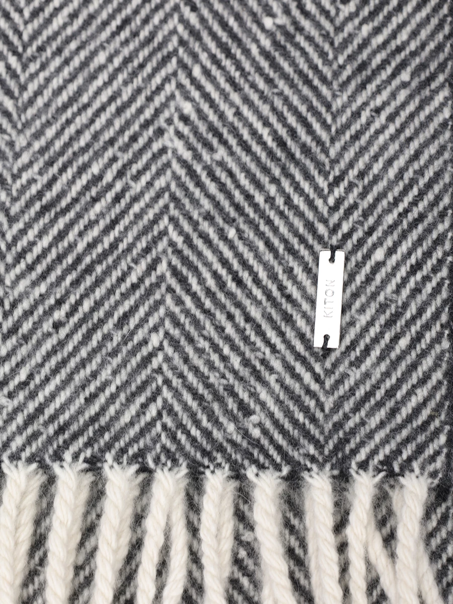 Шарф кашемировый KITON D58760K0512F01004 Серый  Фото 3