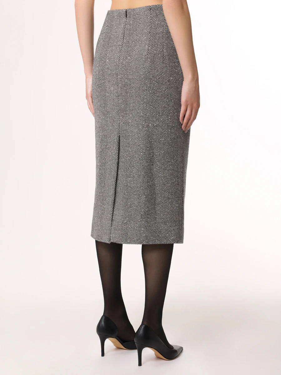 Юбка кашемировая KITON D58213K0519E01008 Серый  Фото 3
