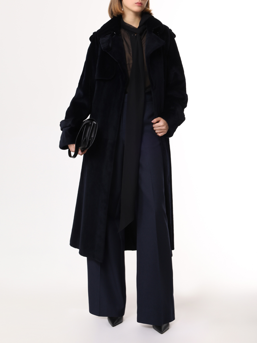 Тренчкот норковый EMIL SHABAEV Тренчкот из стриженной норки 8585/2668806/т. Синий  Фото 2