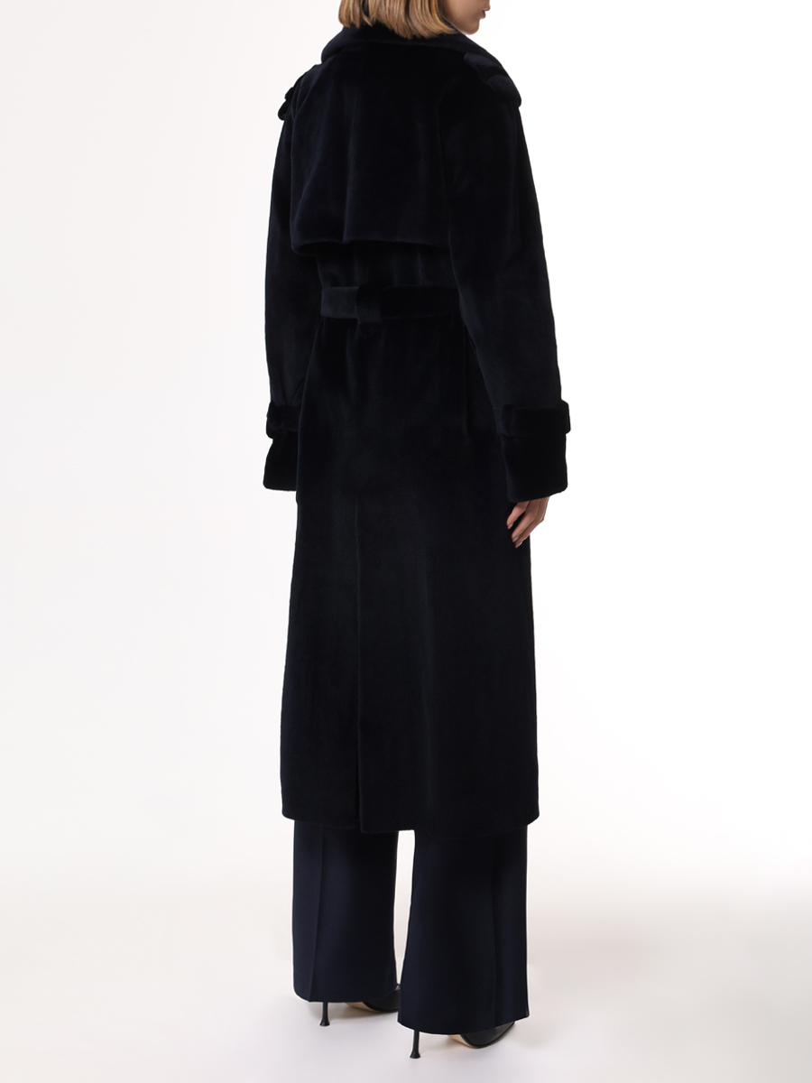 Тренчкот норковый EMIL SHABAEV Тренчкот из стриженной норки 8585/2668806/т. Синий  Фото 3