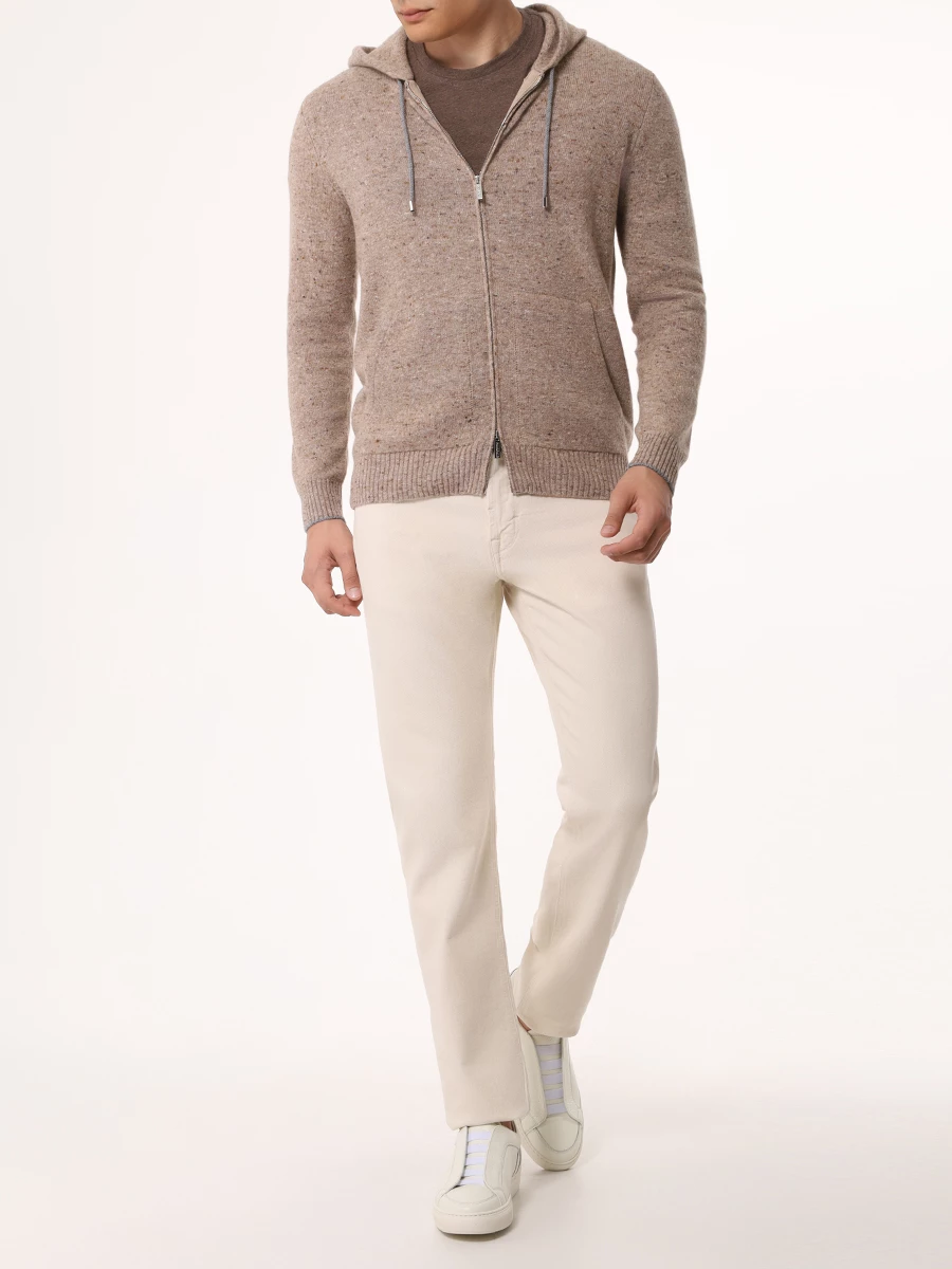 Кардиган шерстяной PANICALE U350757CA/0221WOLF Бежевый  Фото 2