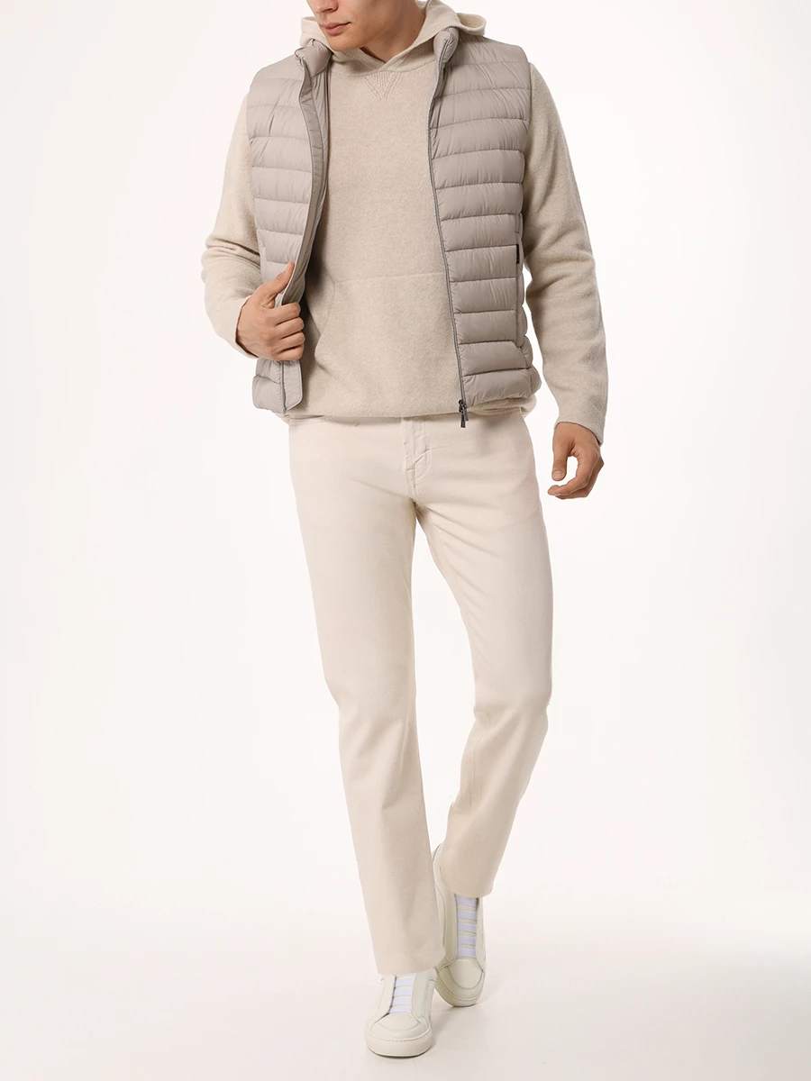 Худи шерстяное DANIELE FIESOLI DF0077_FW24 0100 Кремовый  Фото 2