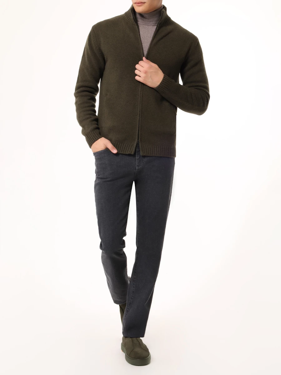 Кардиган шерстяной DANIELE FIESOLI DF0192_FW24 0041 Хаки  Фото 2