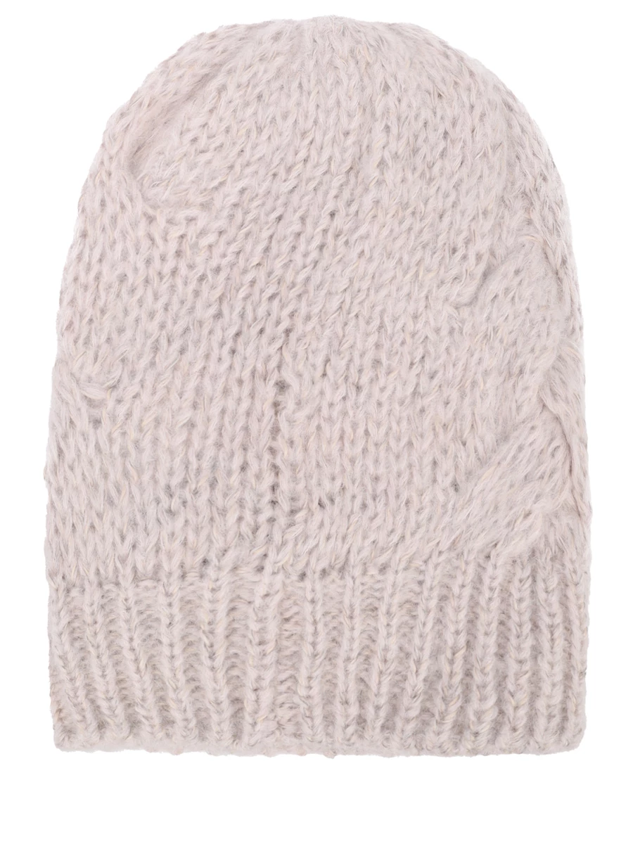 Шапка из мохера и шерсти альпака PANICALE D350760CU 35D46A 0800 Розовый  Фото 2