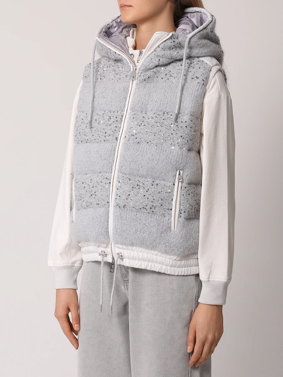 Жилет стеганый PANICALE D351085GLZ 35D35B 0911 Серый  Фото 4