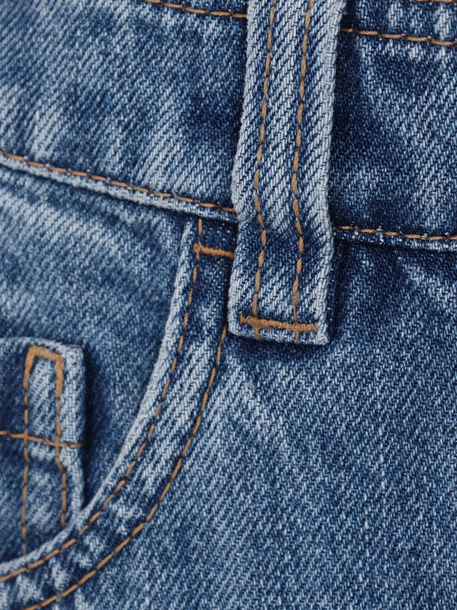 Джинсы Baggy Jean хлопковые BRUNELLO CUCINELLI MP095P5732 C8973 Голубой  Фото 6