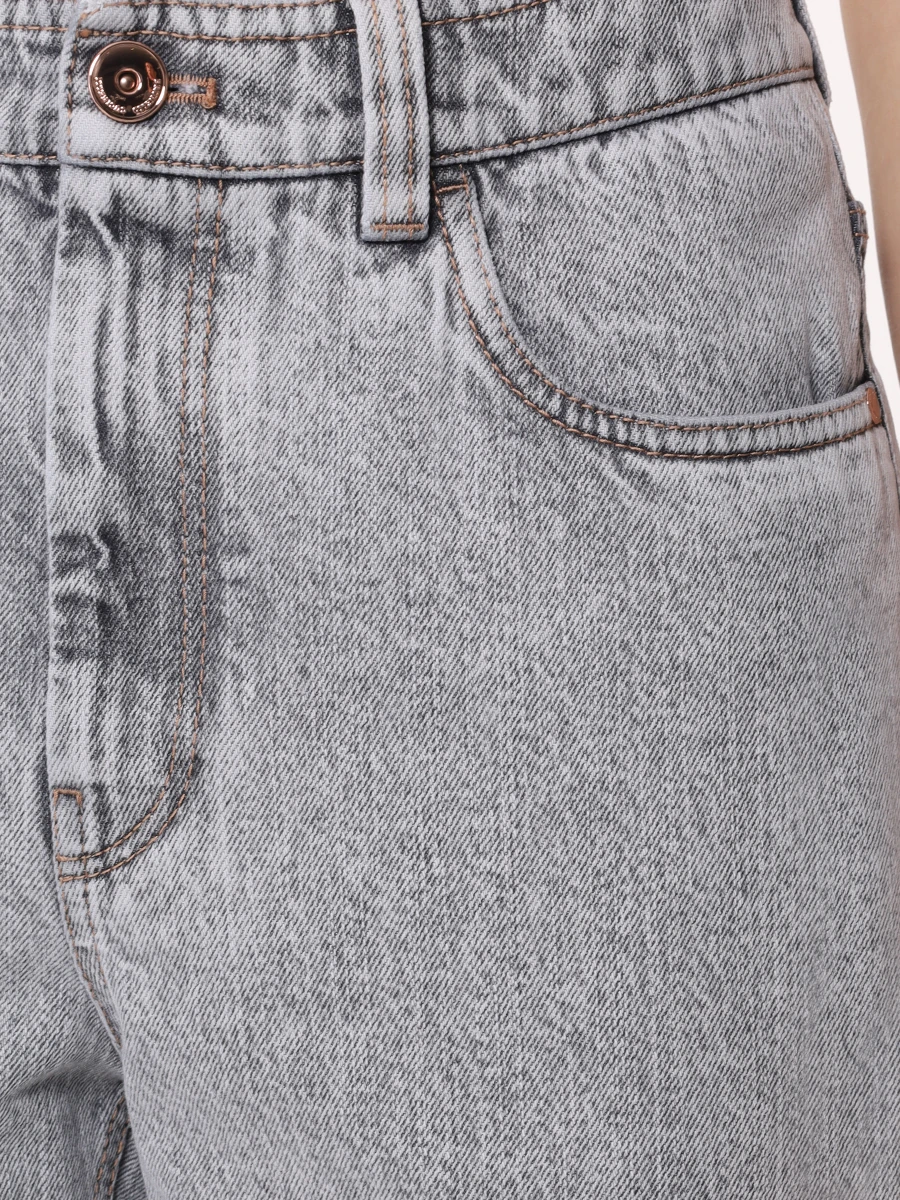 Джинсы Baggy Jean хлопковые BRUNELLO CUCINELLI MP095P5732 C8995 Серый  Фото 5