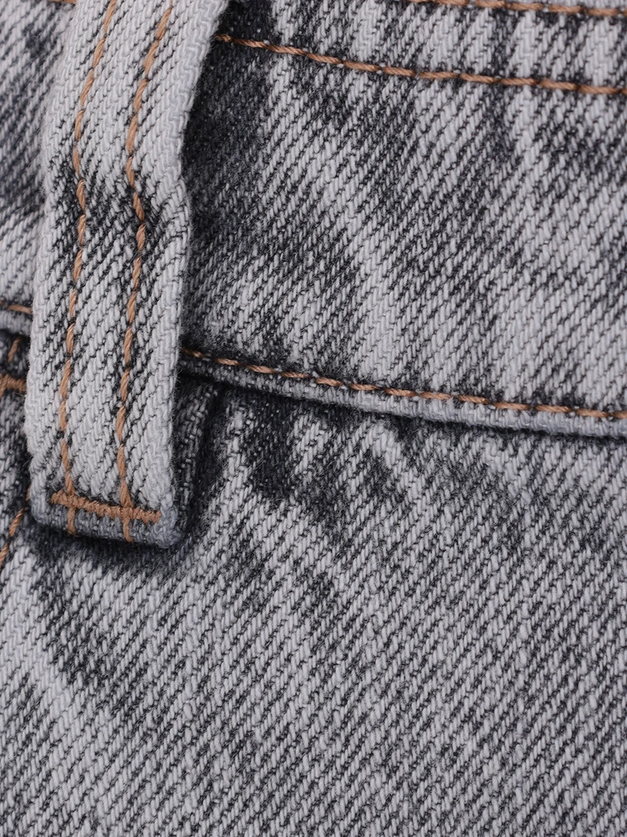 Джинсы Baggy Jean хлопковые BRUNELLO CUCINELLI MP095P5732 C8995 Серый  Фото 6