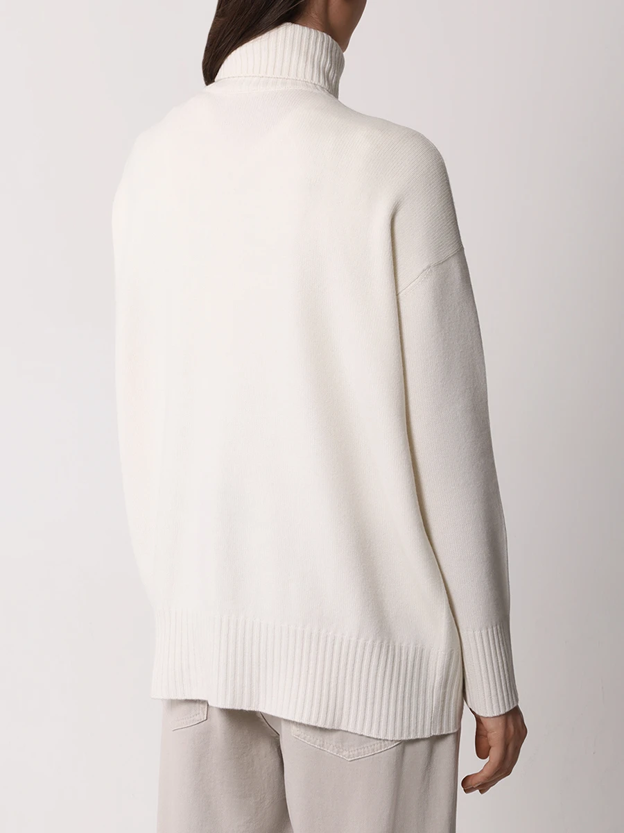 Свитер шерстяной BRUNELLO CUCINELLI M16709403P C2723 Белый  Фото 3