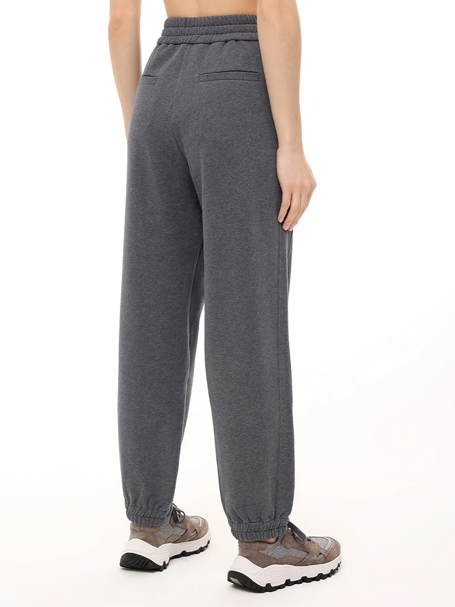 Брюки хлопковые BRUNELLO CUCINELLI MP05NHR399 C8125 Серый  Фото 3