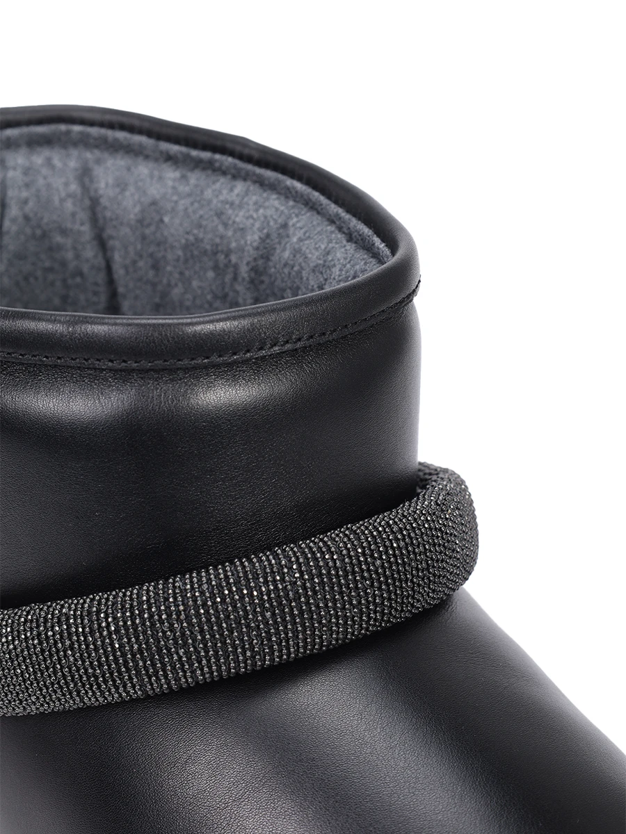 Угги кожаные BRUNELLO CUCINELLI MZSKG2843 C101 Черный  Фото 5