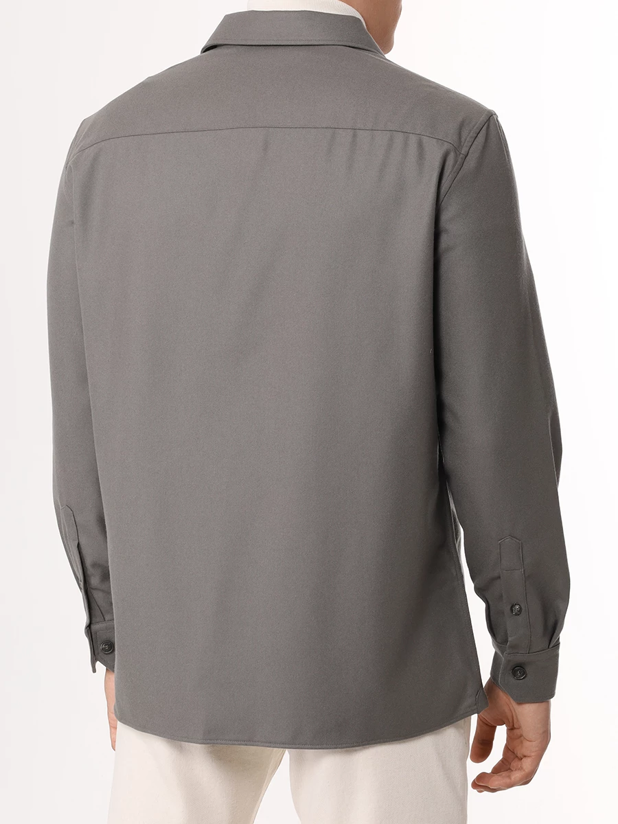 Рубашка однотонная BRUNELLO CUCINELLI M038P0720 C350 Зеленый  Фото 3